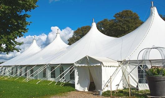 multiple porta potties for large-scale outdoor events, ensuring availability for all guests in Bountiful